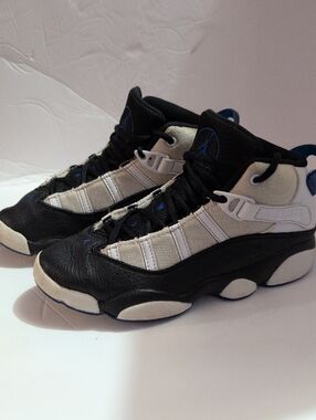 Jordan Men's Black, White & Blue High-Top Basketball Shoes